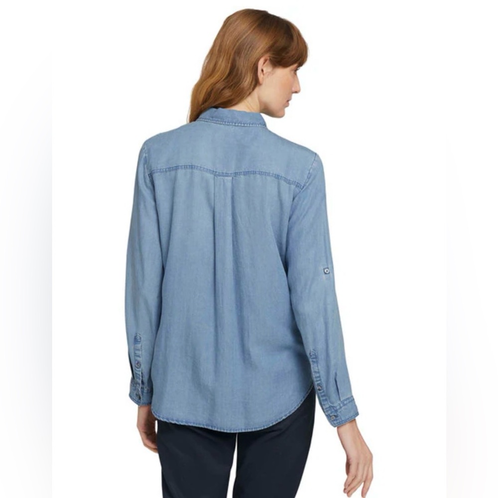 Tommy‎ Hilfiger women’s XXL New York fit long sleeve button up denim shirt